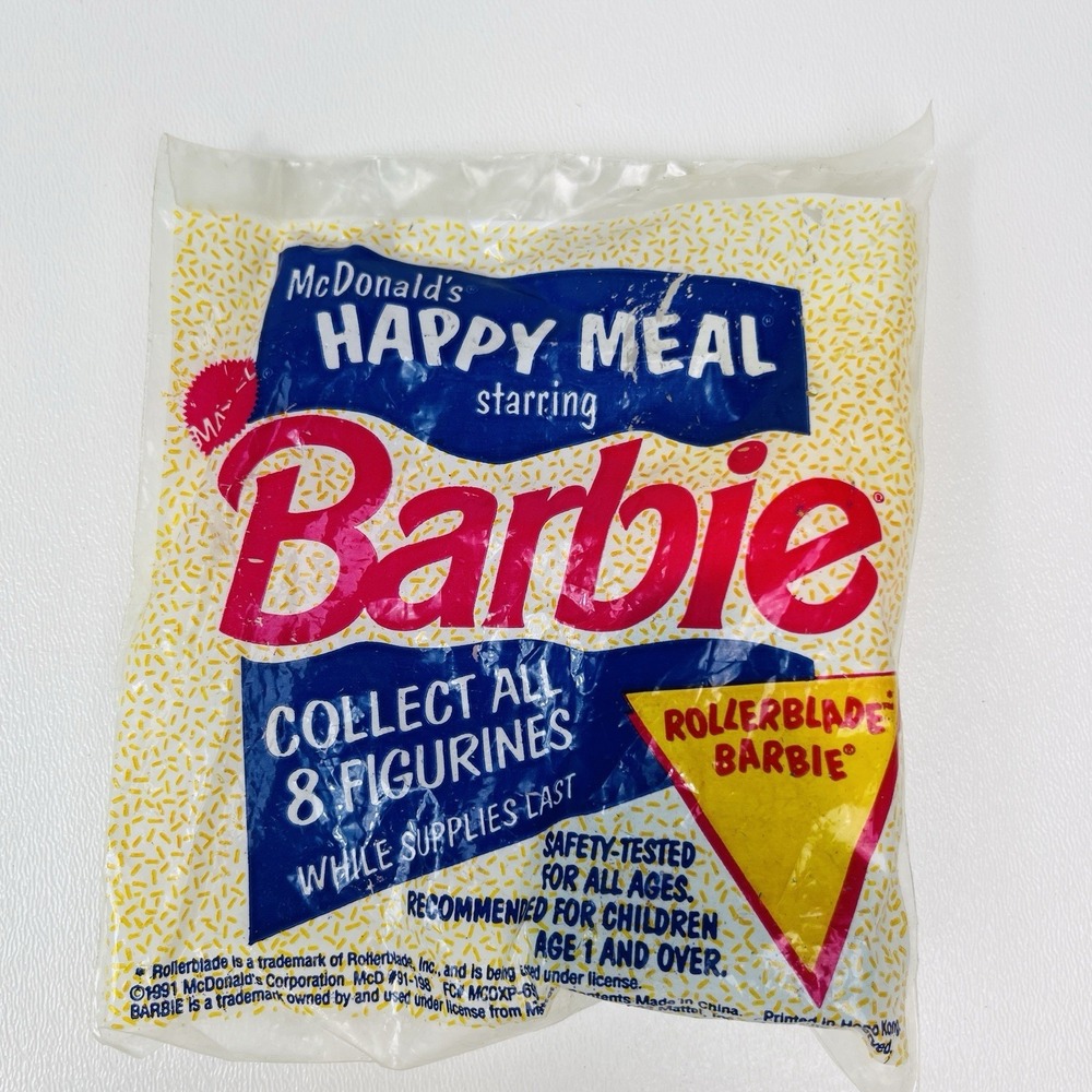 Rollerblade Barbie Figurine McDonalds Happy Meal Toy Vintage 1991 Mattel